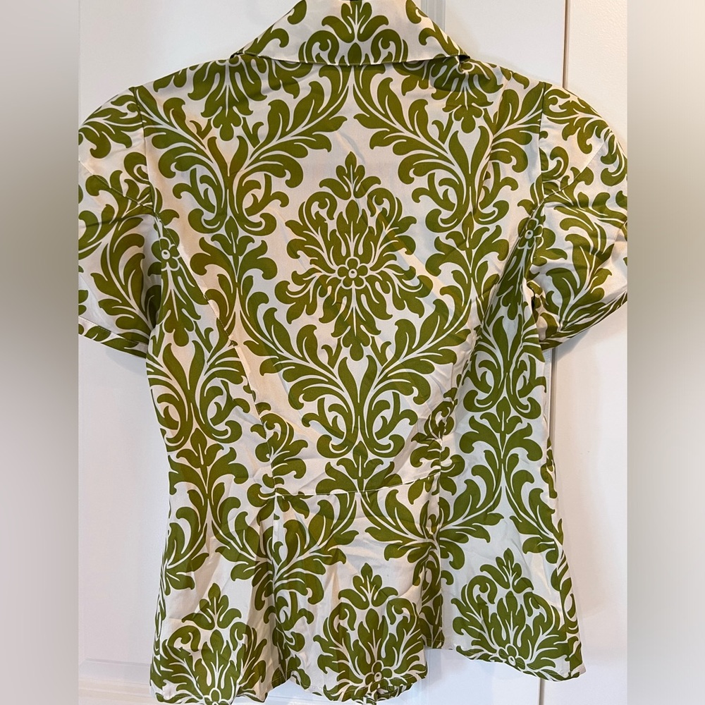 Green Button Down Blouse - image 2